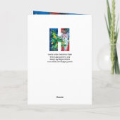 プレゼント付きサンタとクリスマスツリーHモノグラム シーズンカード (裏面)