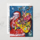 プレゼント付きサンタ シーズンポストカード (正面/裏面)