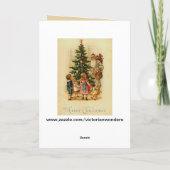 プレゼント付きサンタ – ビンテージのクリスマスグリーティングカード シーズンカード (裏面)