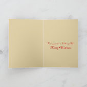 プレゼント付きサンタ – ビンテージのクリスマスグリーティングカード シーズンカード (内部)