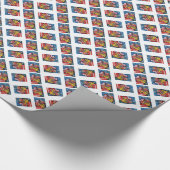 プレゼント付きサンタ ラッピングペーパー (角)