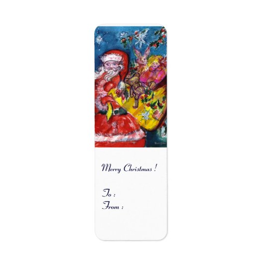 プレゼント付きサンタ ラベル (正面)