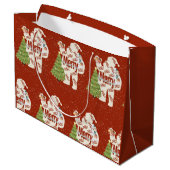 プレゼント付きサンタ ラージペーパーバッグ (裏面アングル)
