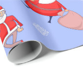 プレゼント付き可愛いサンタクロース休日ラッピング ラッピングペーパー (ロールコーナー)