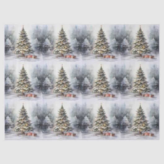 プレゼント付き屋外クリスマスツリー 薄葉紙 (正面)
