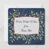 プレゼント付き赤クリスマスサイクリング 招待状 (裏面)