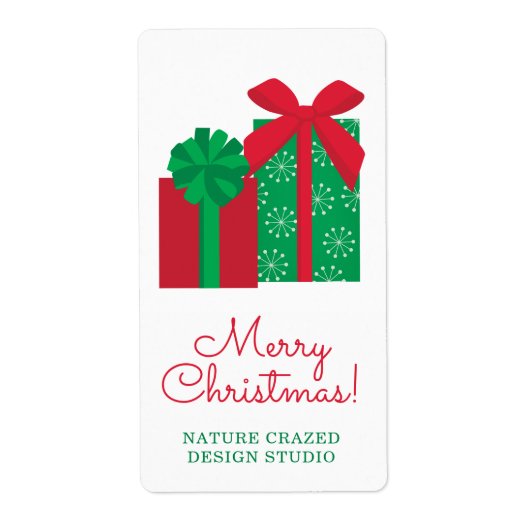 プレゼント会社クリスマスギフトタグ ラベル (正面)