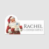 プレゼント名を届けるサンタクロースパーソナライズされた 名札 (正面)