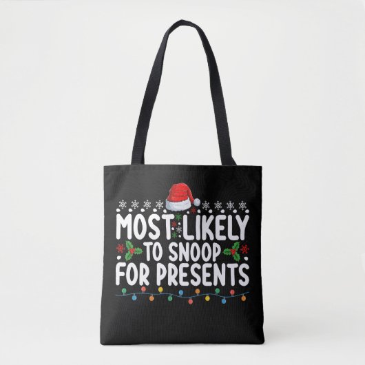 プレゼント探しが得意なクリスマス トートバッグ (正面)