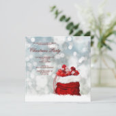 プレゼント満杯のサンタ・サック・クリスマス 招待状 (スタンド正面)