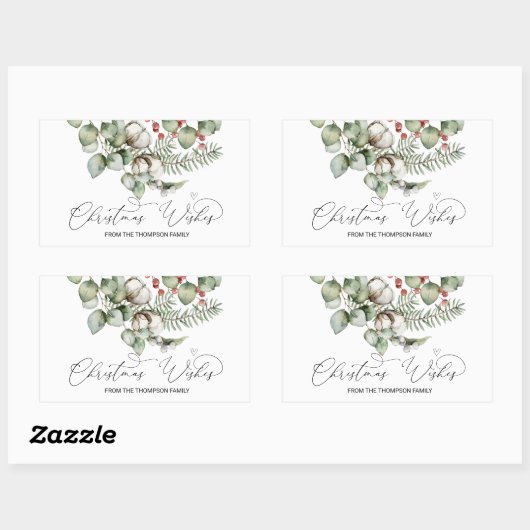 プレゼント用のメリークリスマスプレゼント教室 長方形シール (シート)