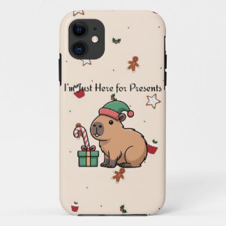 プレゼント目当てで来ただけ | かわいいカピバラ iPhoneケース iPhone 11 ケース