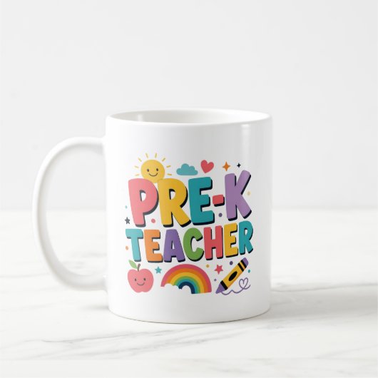 プレゼント 幼稚園の先生への感謝の気持ち コーヒーマグカップ (左)