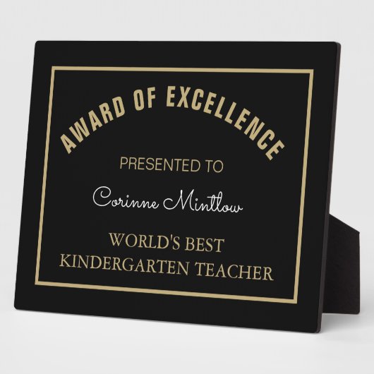 プレゼント!幼稚園最高の先生卓上プラーク フォトプラーク (側面)