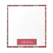 プレックラシックドカラフルパーソナライズされた名 ノートパッド (正面)