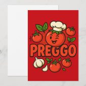 プレッゴソース コスチューム 妊娠発表 招待状 (正面/裏面)