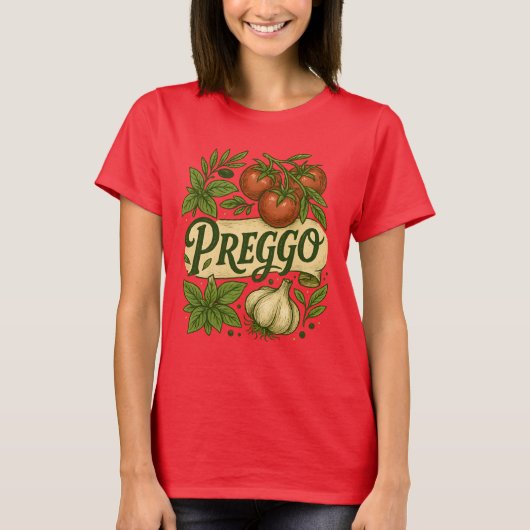 プレッゴソース コスチューム 妊娠 発表 Tシャツ (正面)