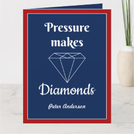 プレッシャーでダイアモンドを祝うカード サンキューカード