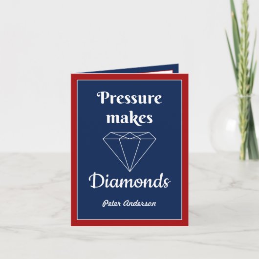 プレッシャーでダイアモンドを祝うカード サンキューカード (正面)