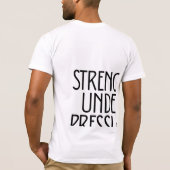 プレッシャー下での強さ Tシャツ (裏面)