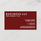 プレッツェルおよびいちご(モダンな正方形) 名刺 (裏面)