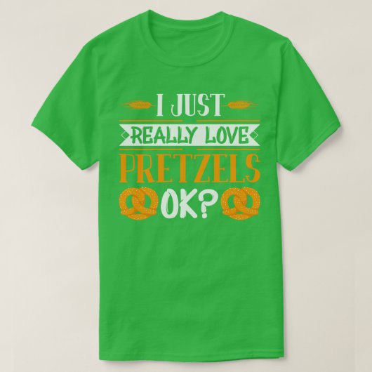 プレッツェルが大好き Tシャツ (デザイン正面)
