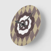 プレッツェルのヴィンテージ ラウンド壁時計 (傾斜)