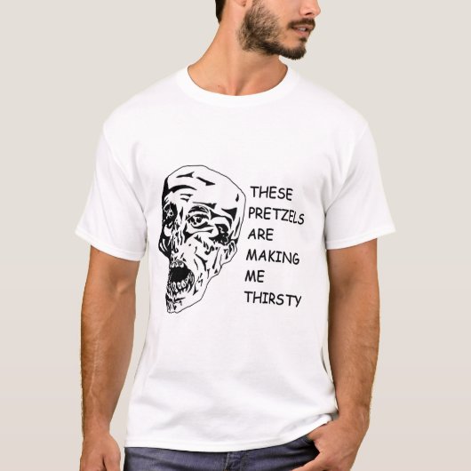 プレッツェルの顔のワイシャツ Tシャツ (正面)