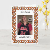 プレッツェルカードDeb's Retirement版3 カード (黄色い花)