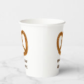 プレッツェルデザイン – ドイツのパンのツイスト – あなたのテキストをオン 紙コップ (右)