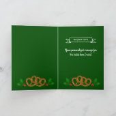 プレッツェルパターン休日の願い – あなたの写真と文字 カード (内部)