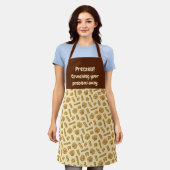 プレッツェルパターン エプロン (着用した状態)