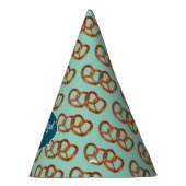 プレッツェルパーティースナックテーマ – 任意の色、独自の文字 パーティーハット (右)