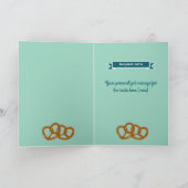 プレッツェルパーティー:結び目ティール(緑がかった色)とアクアカスタム カード (内部)