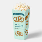 プレッツェルブレッドノット – おもしろいクランチスナック – 独自の文字 フェイバーボックス (はじけた状態)