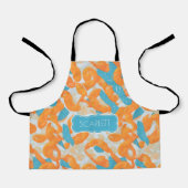 プレッツェルモザイクカラフルパタパーソナライズされたーン エプロン (正面)