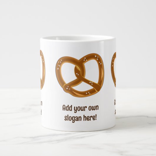 プレッツェルラバースペシャリティマグ – ドイツの塩辛パン ジャンボコーヒーマグカップ (正面)