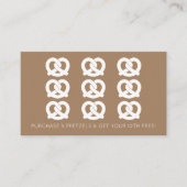 プレッツェルロイヤリティスタンプ色のカスタマイズ可能 ロイヤリティカード (正面)