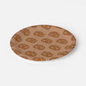 プレッツェル好きの塩辛い食べ物パンが輪形 ペーパープレート (アングル)