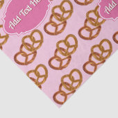 プレッツェル愛とカスタム文字リピート柄ピンク 薄葉紙 (詳細)
