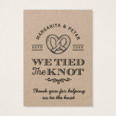 プレッツェル我々は結び目をありがとう結婚のラベル (裏面)