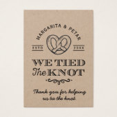 プレッツェル我々は結び目をありがとう結婚のラベル (正面)