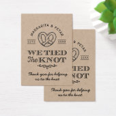 プレッツェル我々は結び目をありがとう結婚のラベル (デスク)