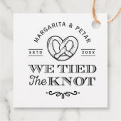 プレッツェル我々は結び目をありがとう結婚のラベル フェイバータグ (裏面)
