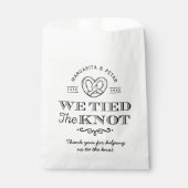 プレッツェル我々は結び目を結んだありがとう結婚さん フェイバーバッグ (正面)
