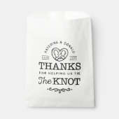 プレッツェル我々は結び目結婚式の引き出物バッグ フェイバーバッグ (正面)
