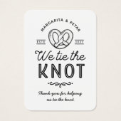 プレッツェル我々は結び目結婚式の引き出物ラベル (正面)