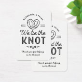 プレッツェル我々は結び目結婚式の引き出物ラベル (デスク)