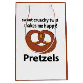 プレッツェル甘いカリカリのツイスト私は幸せなプレッツェル ミディアムペーパーバッグ (正面)