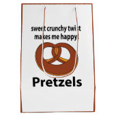 プレッツェル甘いカリカリのツイスト私は幸せなプレッツェル ミディアムペーパーバッグ (裏面)